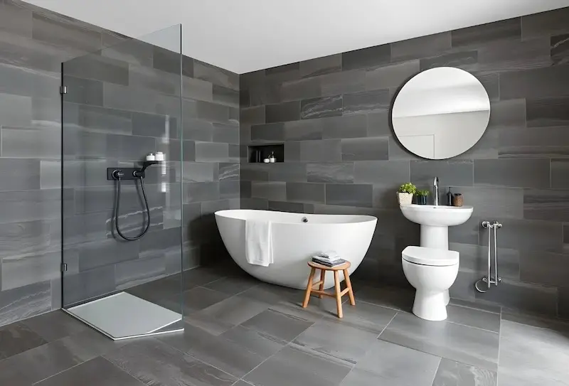 ilustrasi tren keramik 3D di kamar mandi